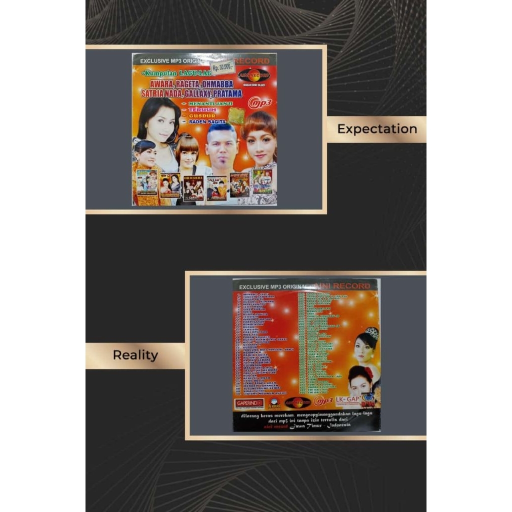 CD audio MP3 dangdut awara