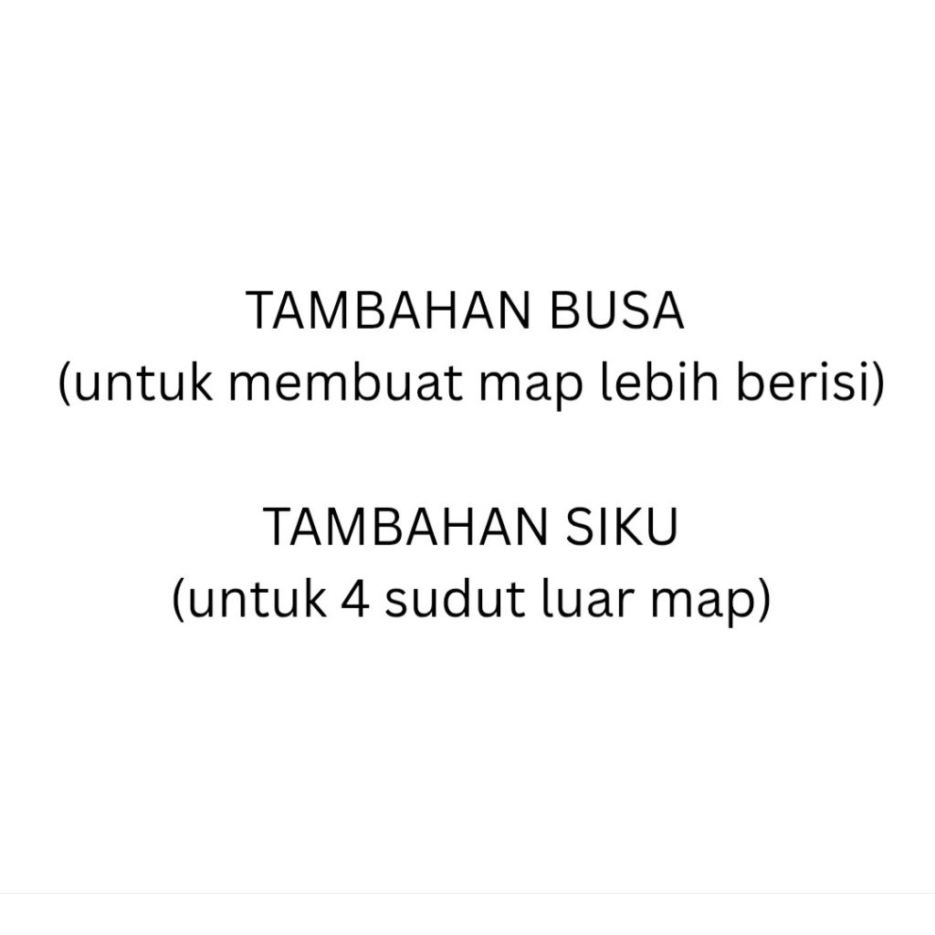 

Tambahan Busa atau Siku