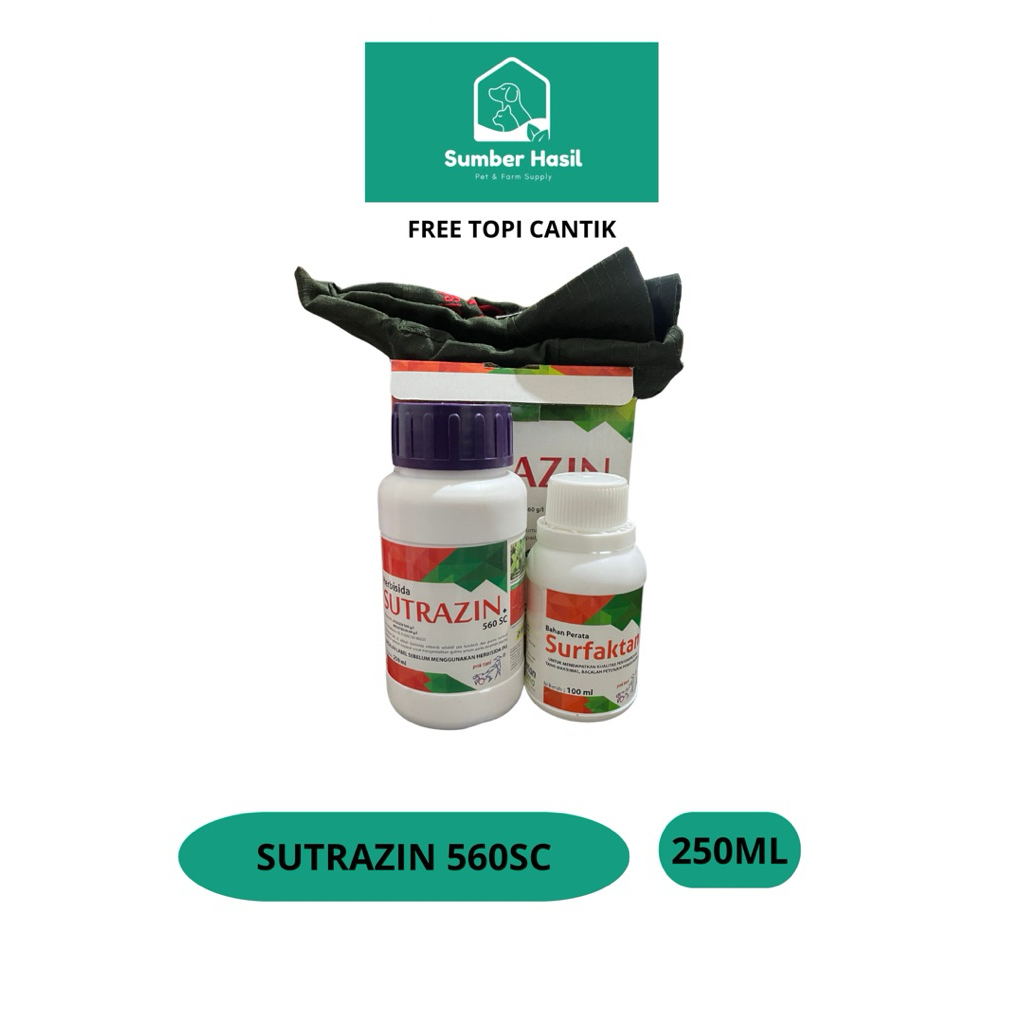 SUTRAZIN 250ML HERBISIDA OBAT RUMPUT JAGUNG SUTRAZIN GRATIS TOPI ORIGINAL