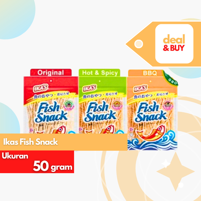 

Ika's Fish Snack 50g - Snack Ikan - Snack Lidi Ikan