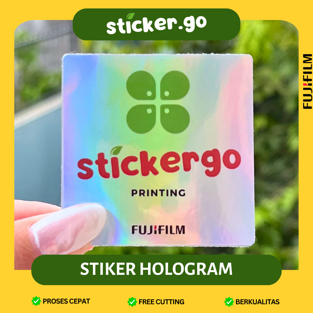 

[STIKER HOLOGRAM KOTAK] CETAK STIKER LABEL MAKANAN MINUMAN KEMASAN TOPLES BOTOL OLSHOP FREE CUTTING