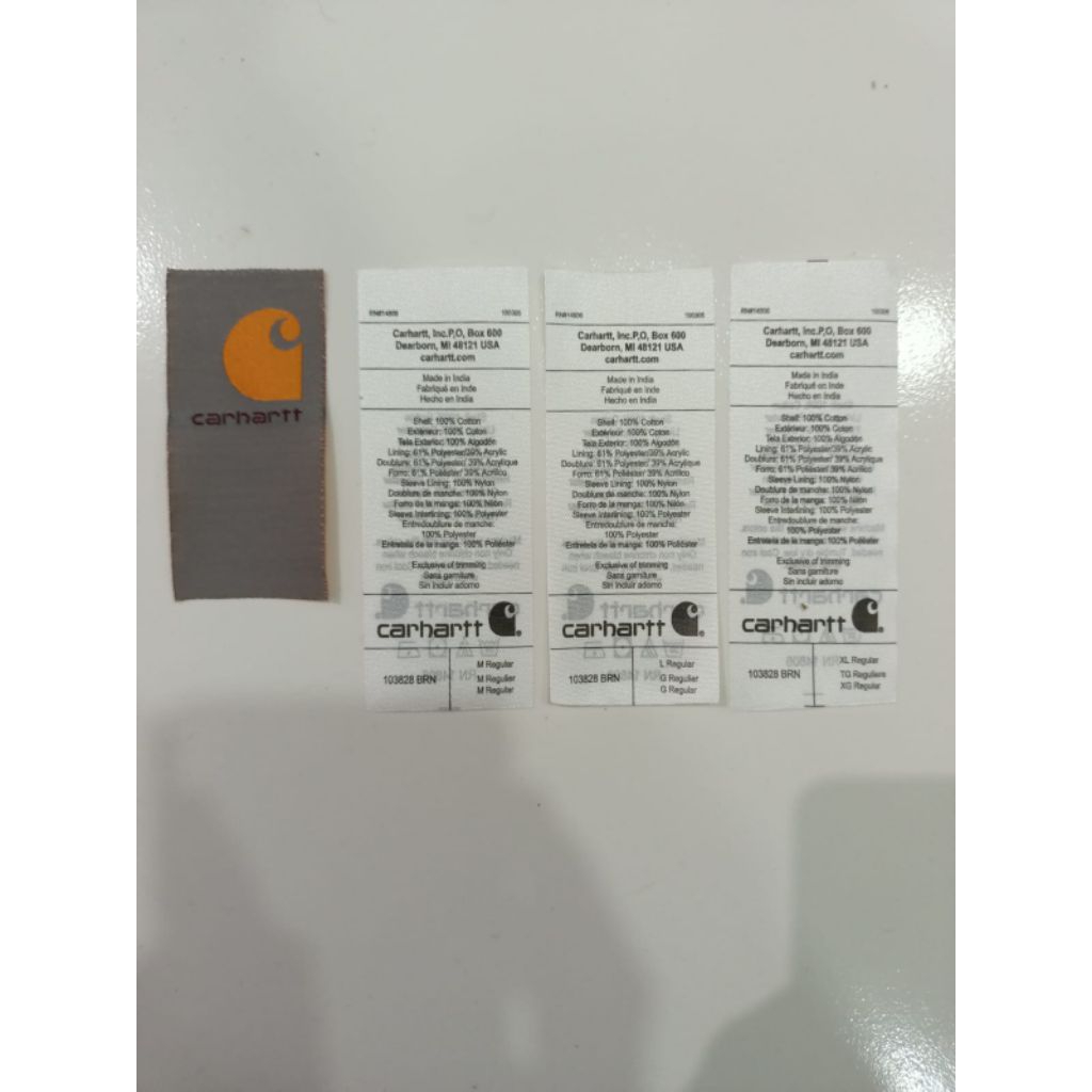 

Tag label Carhartt fullset