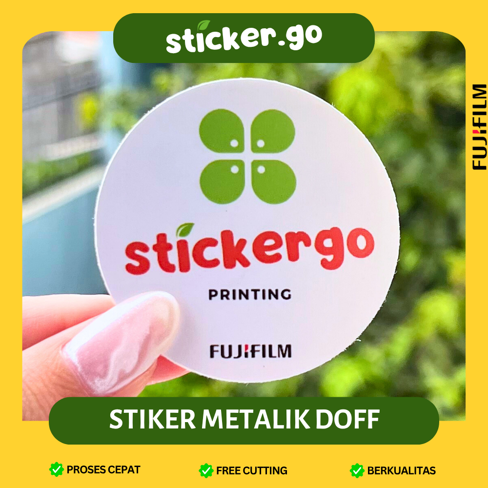 

[STIKER METALIK DOFF BULAT] CETAK STIKER LABEL MAKANAN MINUMAN KEMASAN TOPLES BOTOL OLSHOP FREE CUT