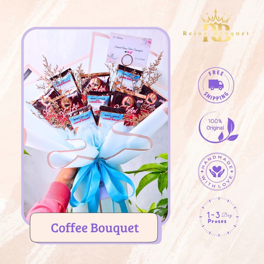 

Coffee Bouquet /buket kopi/bucket cowok/wisuda/ulang tahun/sempro