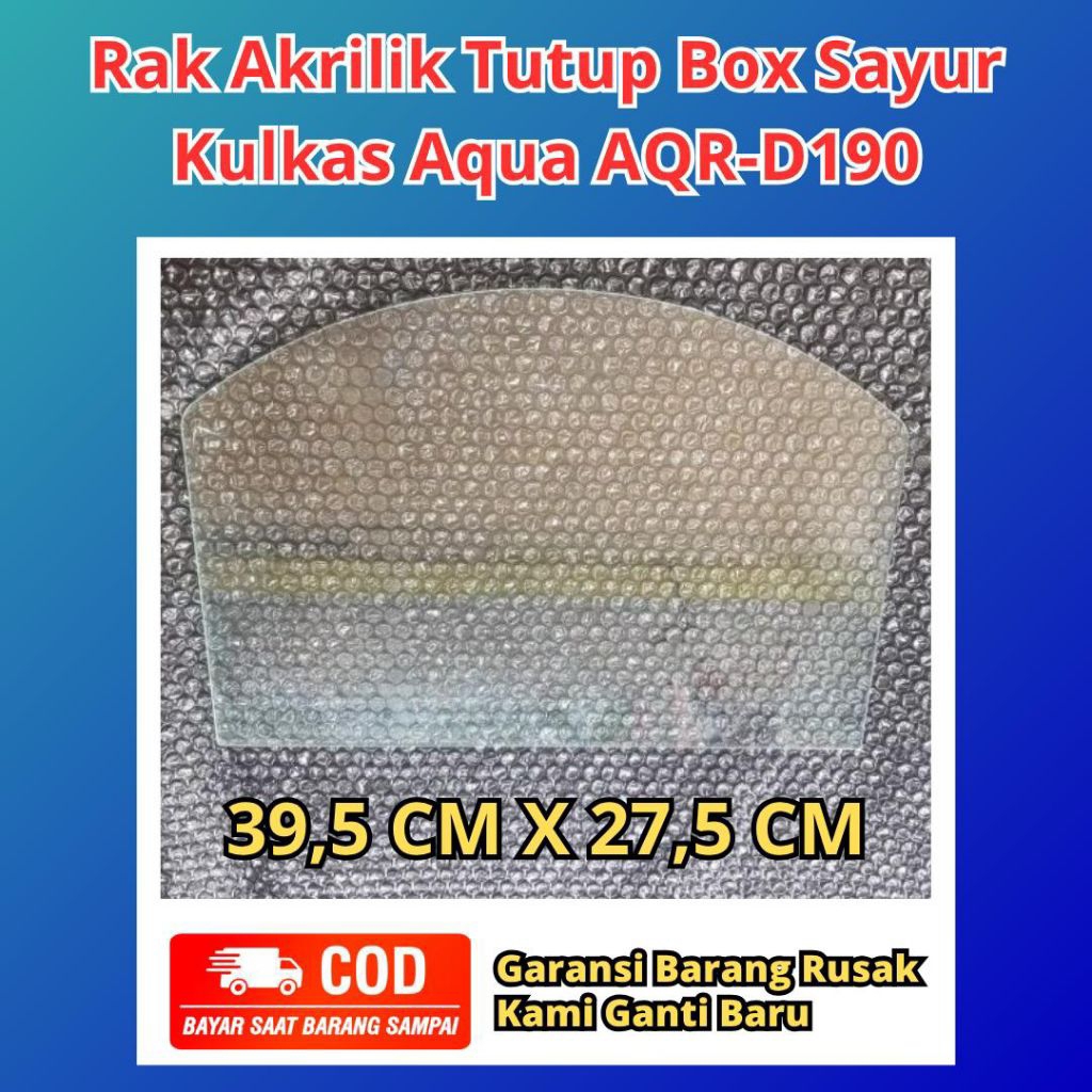 Custom Rak Akrilik - Tutup Box Sayur Kulkas Aqua AQR D190 - Tutup Box Sayur Kulkas Aqua 1 Pintu - Ra