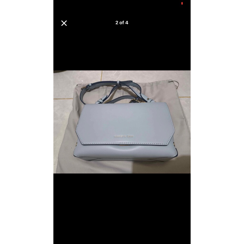 tas charles and keith biru original like new