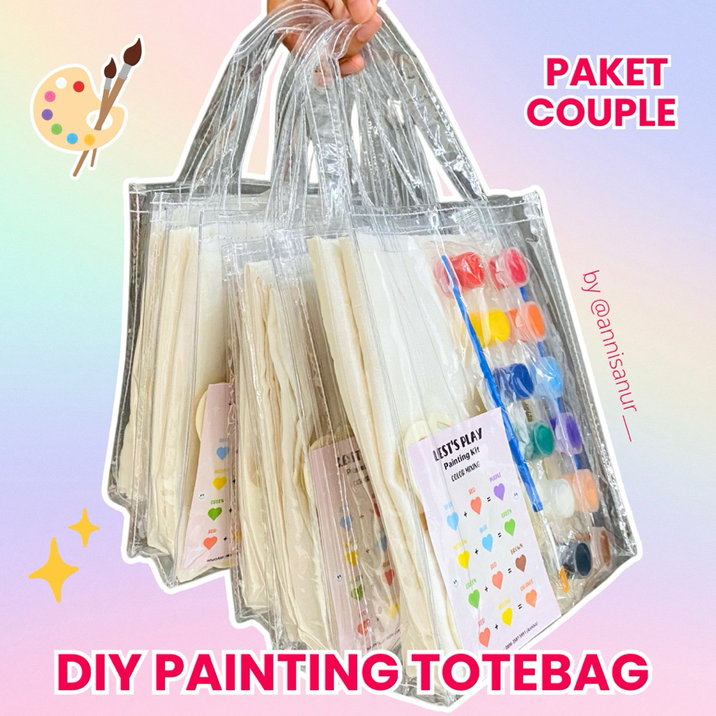 

DIY PAINTING KIT TOTEBAG PAKET COUPLE