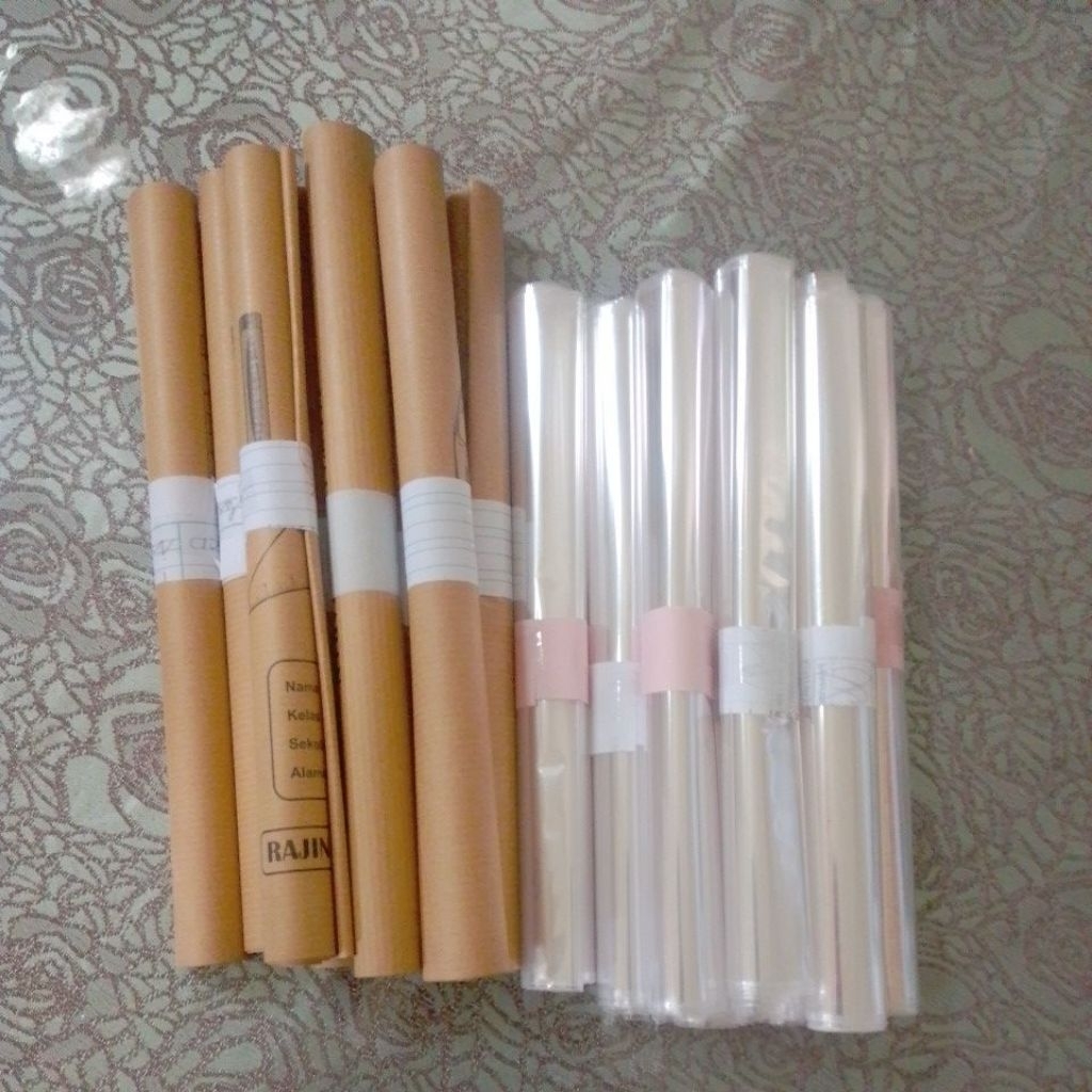 

Sampul Buku Tulis Kwarto/buku kecil Sidu, dll/sampul Kertas/Plastik (isi 10 lembar)