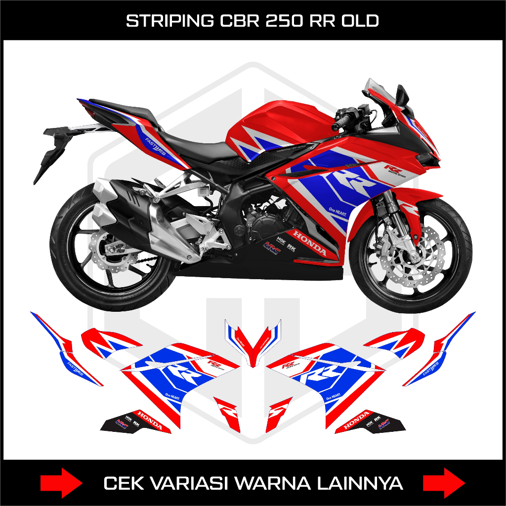 STRIPING STICKER CBR250RR K64 OLD RWB CUSTOM GRAFIS DECAL HONDA CBR 250 RR 2020