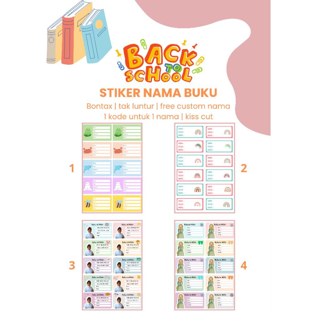 

STIKER NAMA BUKU TULIS BUKU PAKET BUKU LKS BONTAX