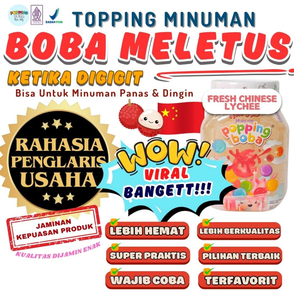 

PoppingBobaMeletusDimulutPerpaduan MILK BARN Susu Kental Manis - Popping Boba 500 Gram | Cocok Untuk Semua Jenis Minuman