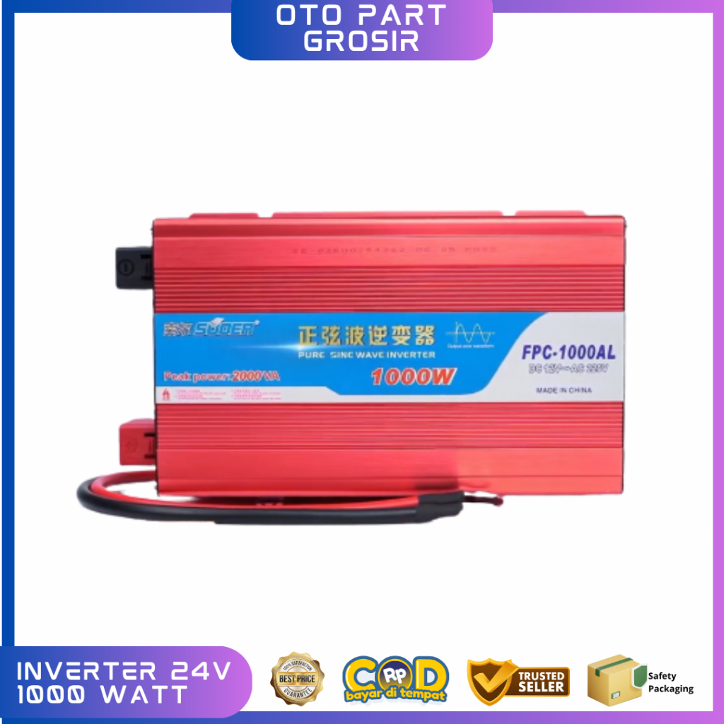 Inverter SUOER pure sine wave inverter 1000 VA 1000 Watt PSW inverter 1000w Suoer FPC-1000A
