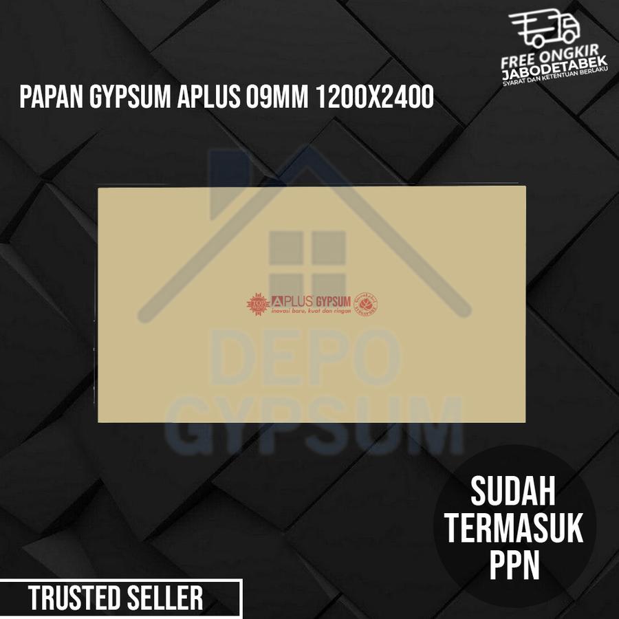 Papan Gypsum Aplus 9mm 1200x2400 | Papan Gipsum Aplus Tebal 9mm | Gypsum 9mm