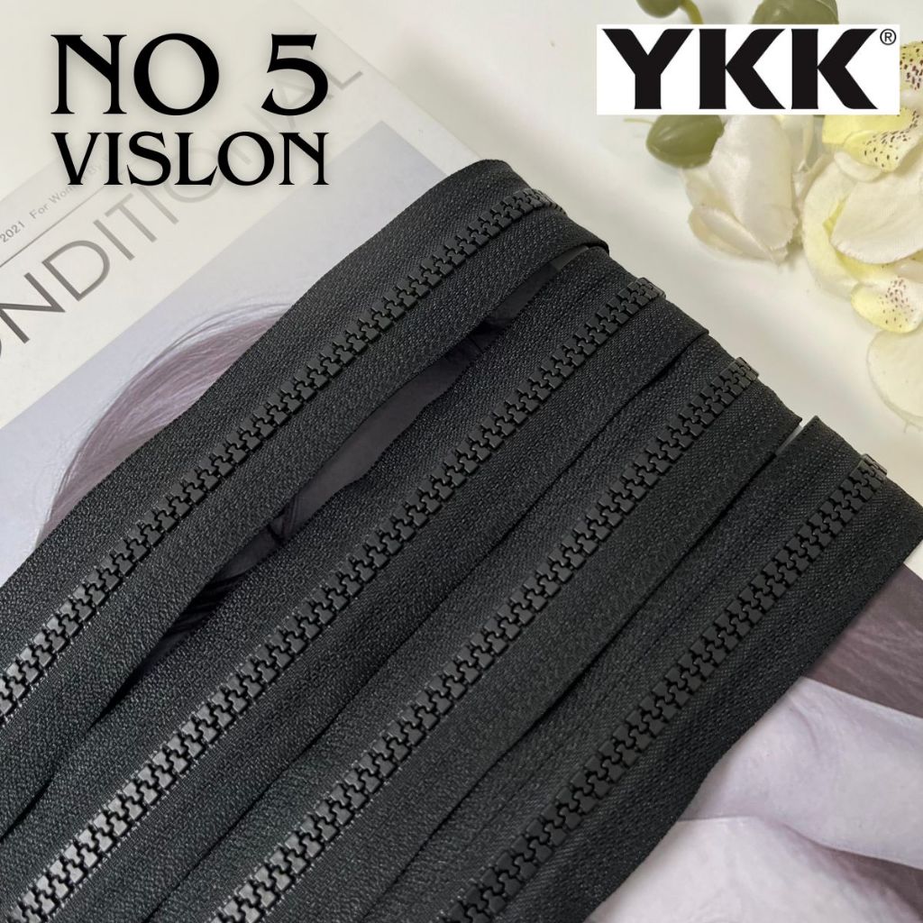 YKK No 5 Vislon Resleting Gigi Vislon Nomor 5 Harga Permeter