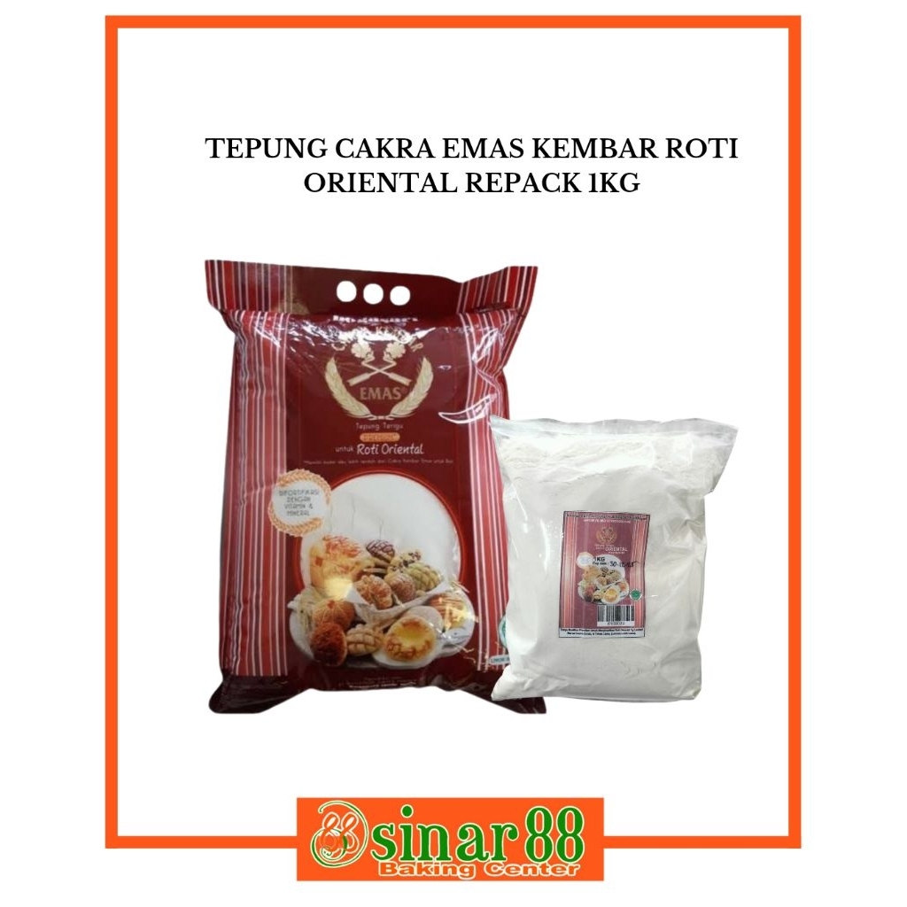 

Tepung Cakra Emas Roti Oriental 1kg