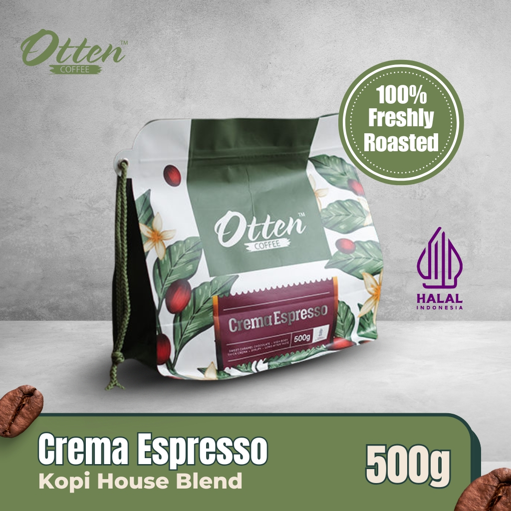 

Kopi Otten Coffee Crema Espresso 500 gram | Biji / Bubuk Kopi Roasted Bean Espresso Blend