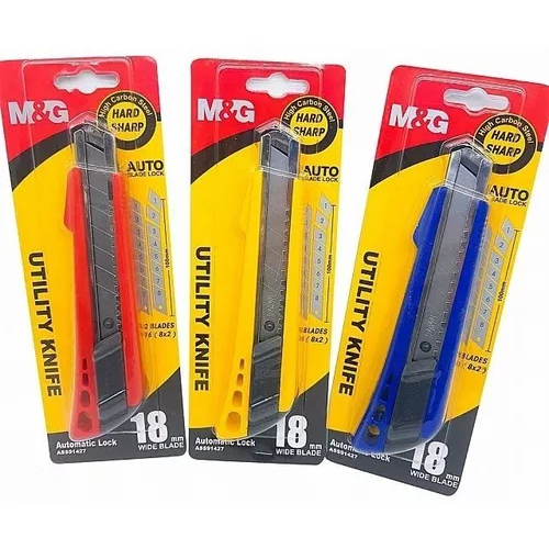 

Pisau Carter M&G Auto Lock Utility Knife 18mm Paper Cutter M&G ASS91427