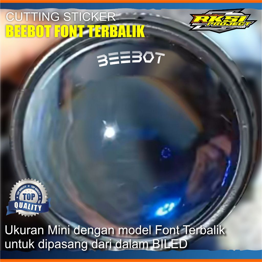 Sticker Biled BEEBOT Font Terbalik
