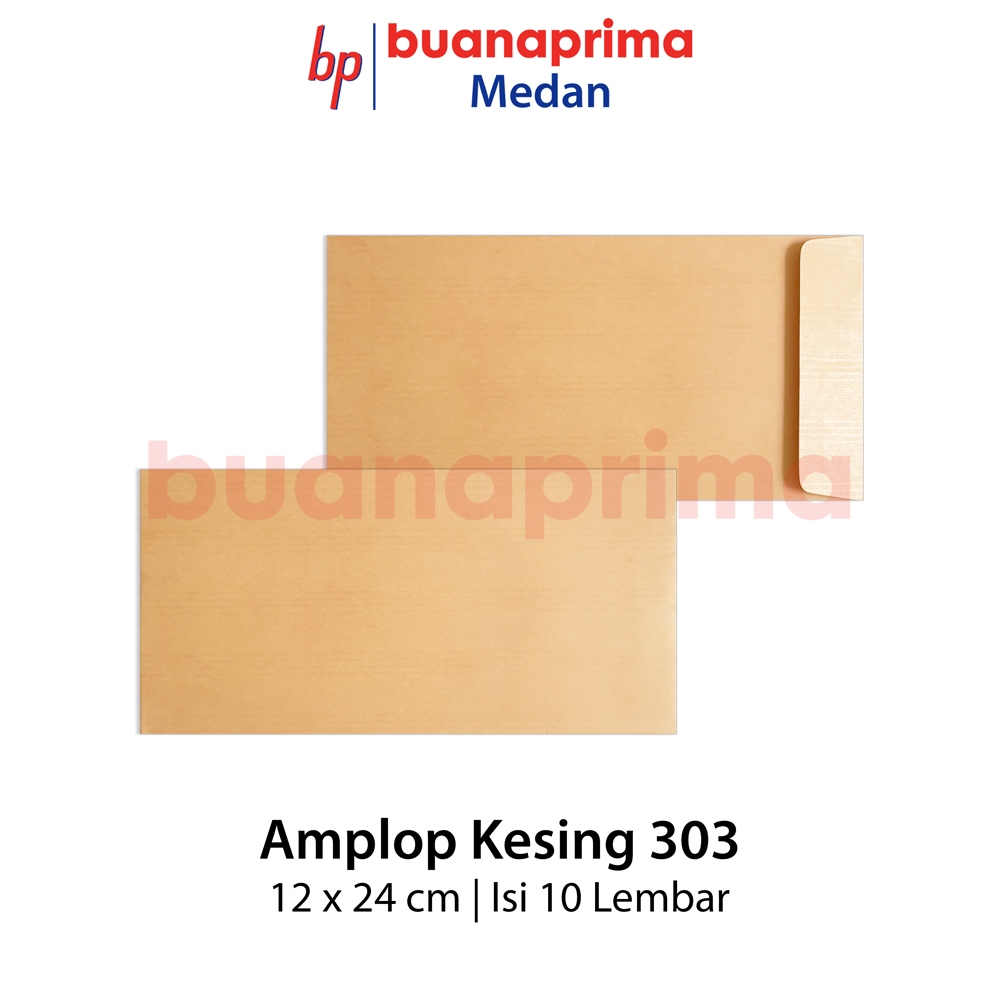 

AMPLOP KESING 303 1 Pack Isi 10 Lembar Ukuran Dinas Kecil 12 x 24 cm Polos Warna Coklat