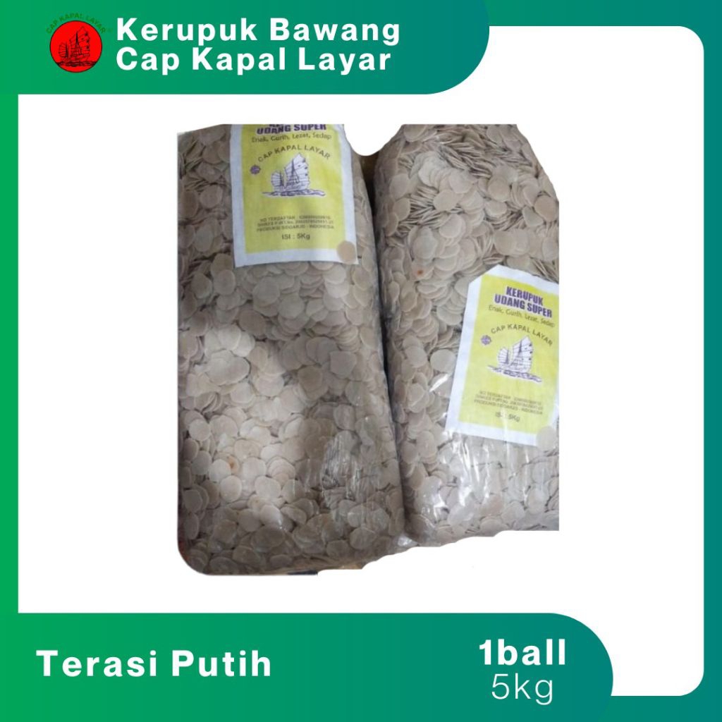 

Kerupuk Sari Udang Mini Putih Terasi Mentah 5 Kg