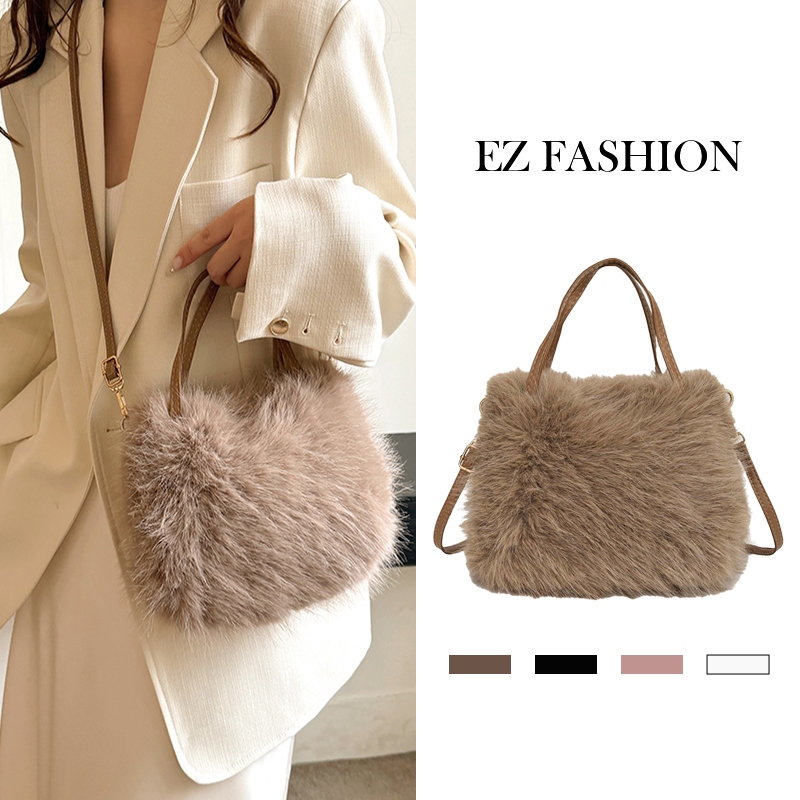 Tas Wanita Shoulder Bag Tas Bulu Shasa Tas Bulu Bahu Jinjing Tas Tangan Wanita Berbulu