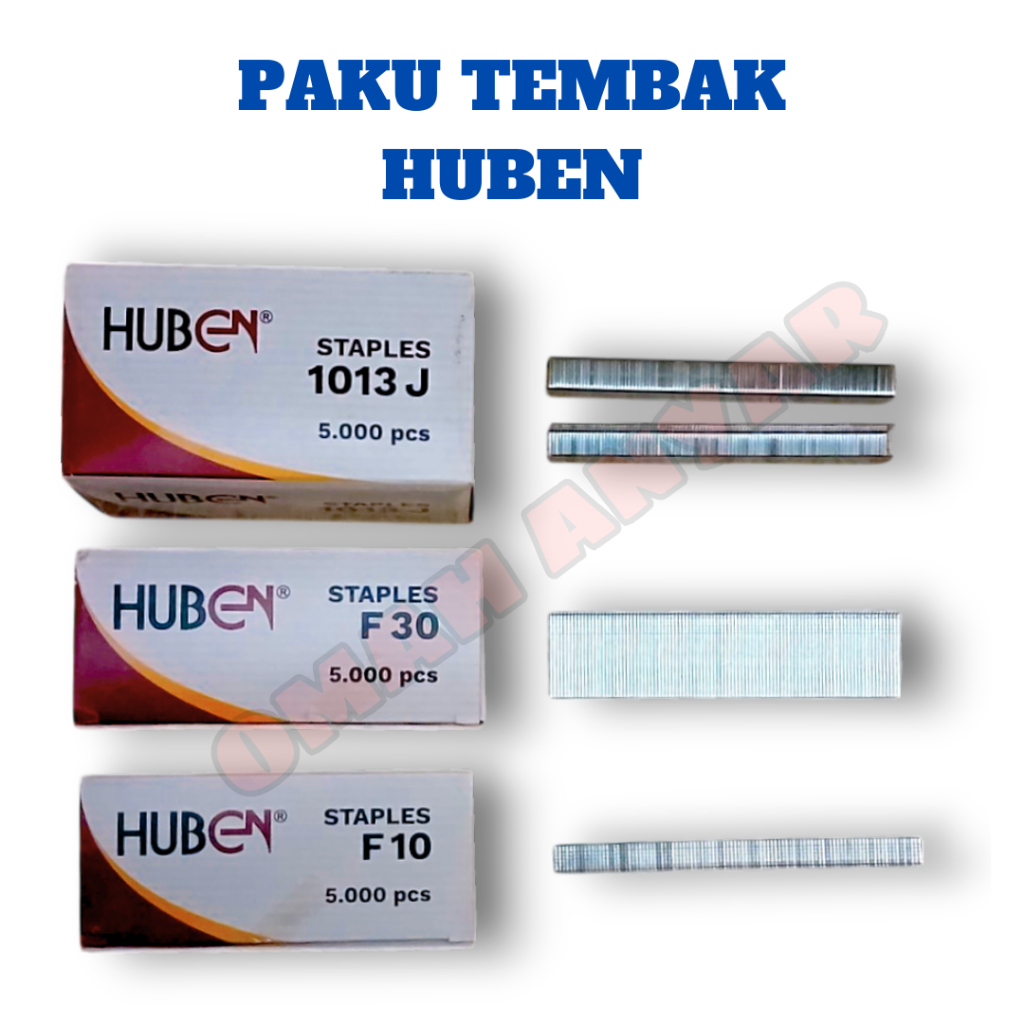 

Paku Tembak Staples Tembakan Huben | Isi Stapler Sofa, Kayu, Mebel F-10 s/d F-30 & 1013J