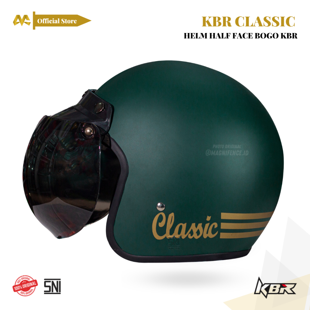 Helm Half Face Bogo  Classic Retro Dewasa SNI Helm Bogo Pria dan Wanita