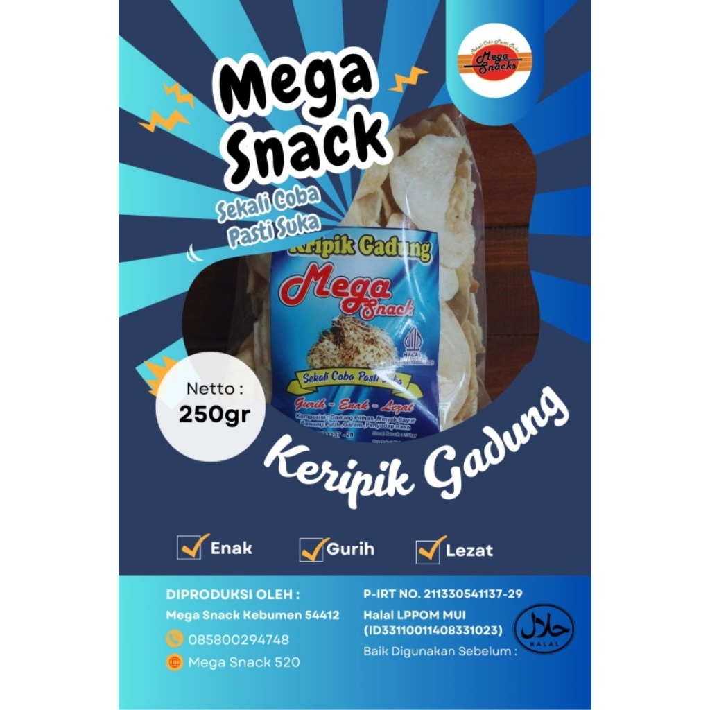

Keripik Gadung Mega Snack 250gr – Camilan Renyah dan Unik