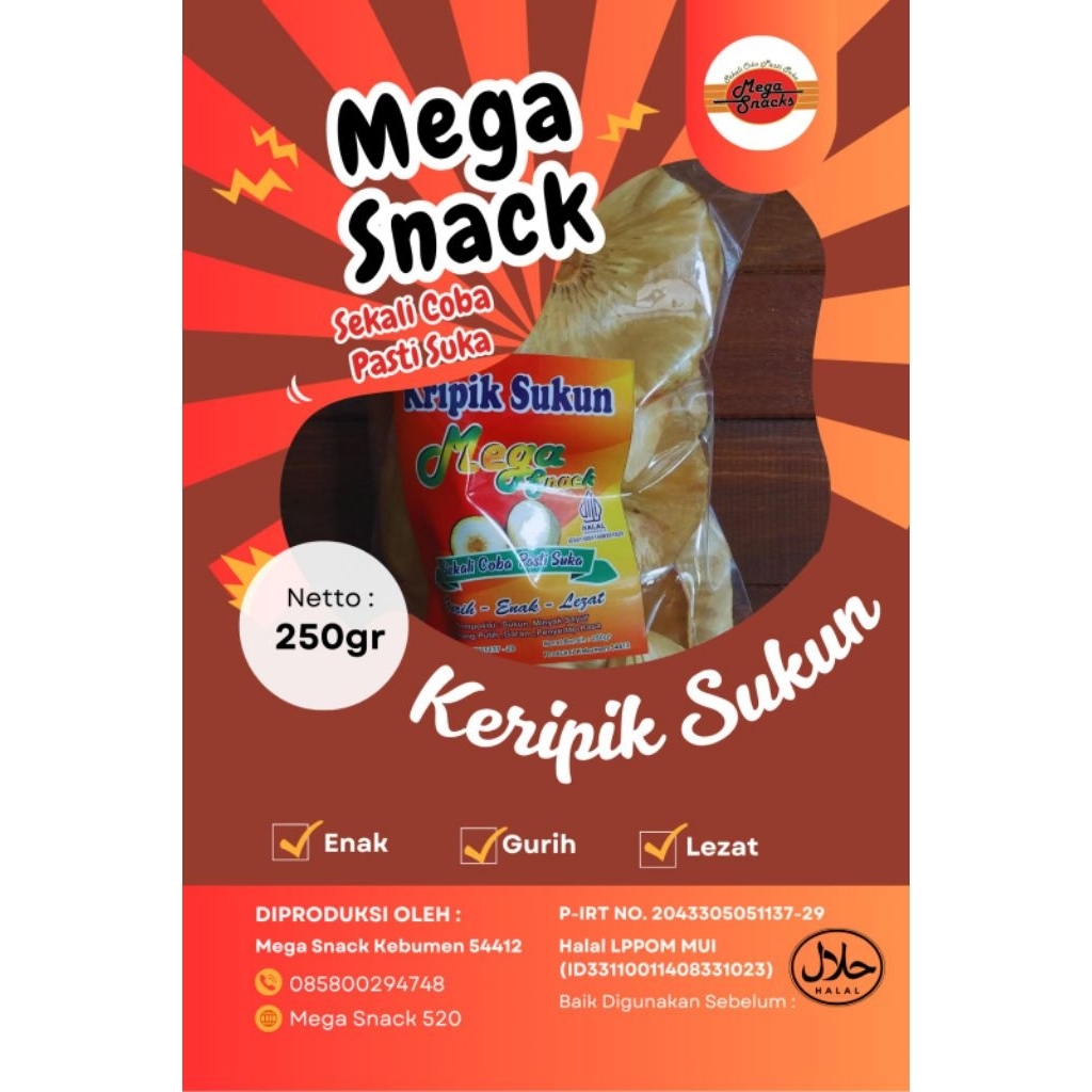 

Keripik Sukun Mega Snack 250gr – Camilan Gurih dan Renyah