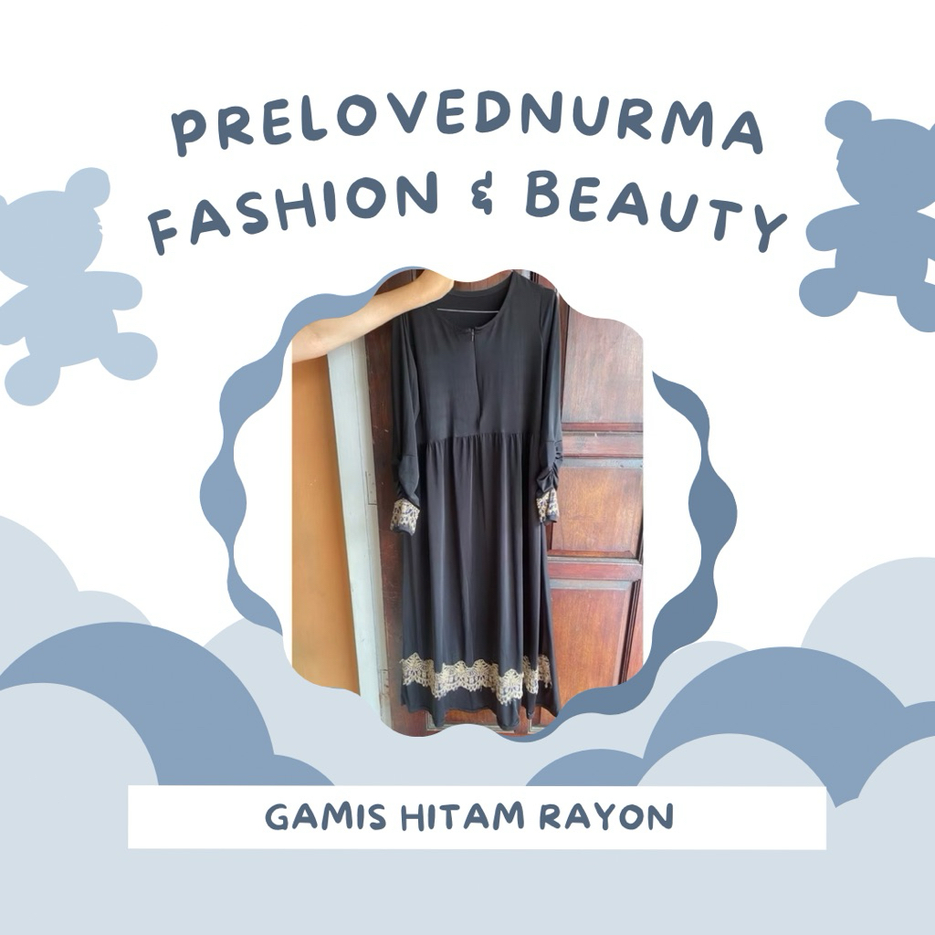 Preloved - gamis hitam