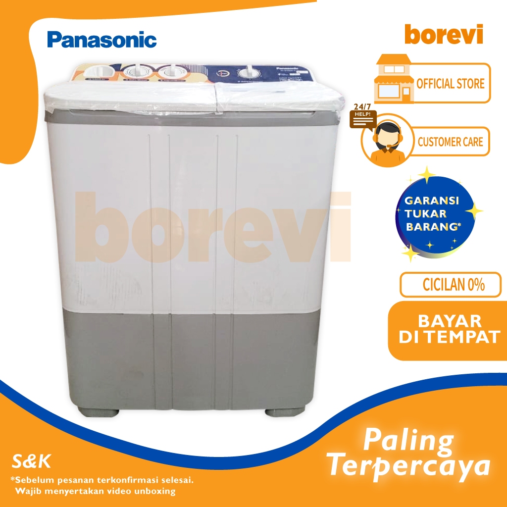 MESIN CUCI PANASONIC W76BBZ2 - MESIN CUCI 2 TABUNG 7,5 KG PANASONIC