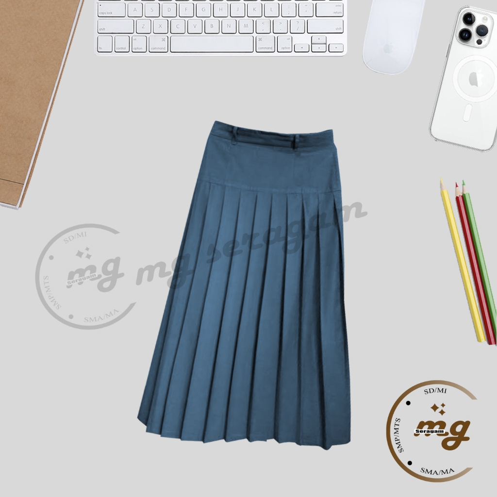 Grosir Seragam Sekolah Sma Rok Rempel Bawah Pinggang Abu Bahan Premium Kualitas Lebih Baik Rok