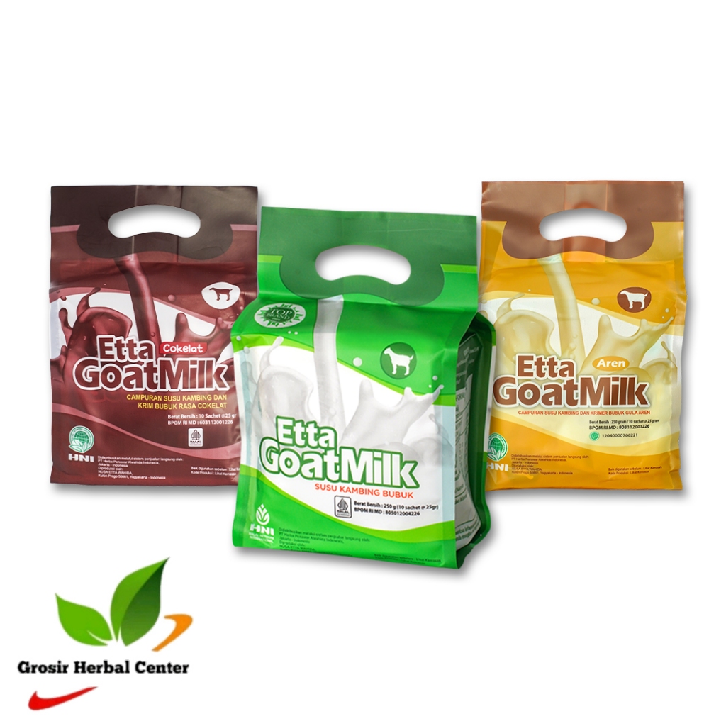 

Etta Goat Milk HNI Susu Kambing Etawa Rasa Original Aren Cokelat 10 sachet