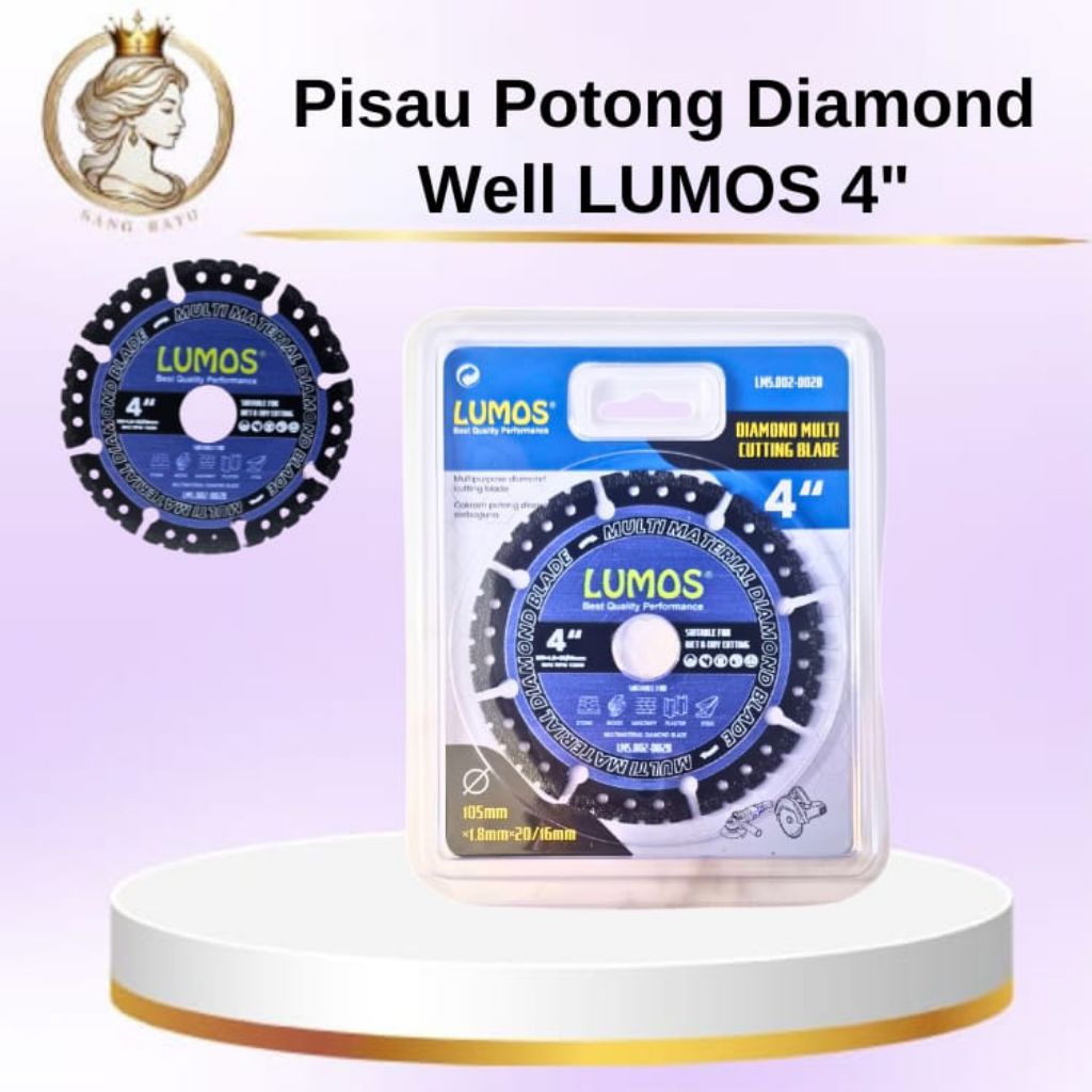 Diamond Blade/Pisau Potong/ Diamond Well LUMOS 4"