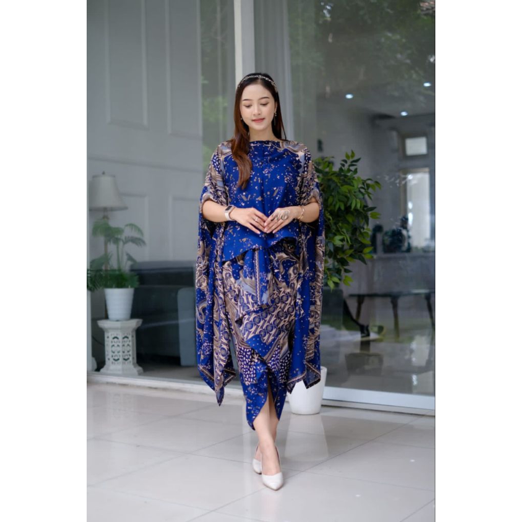 SET BATWING BATIK ROK LILIT KATUN PARIS