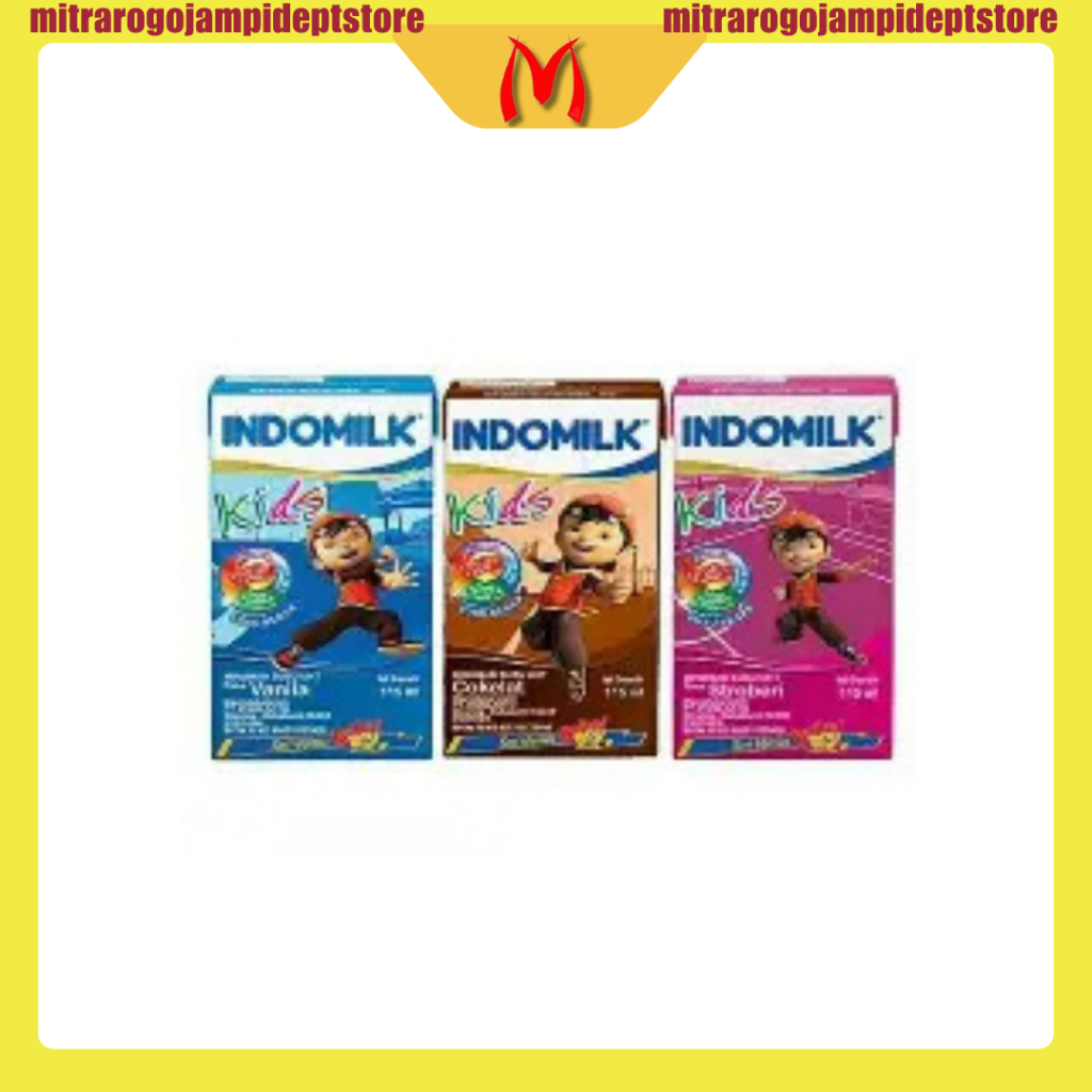 

Indomilk Kids Susu UHT 115ml Susu Siap Minum | Cokelat | Stroberi | Full Cream