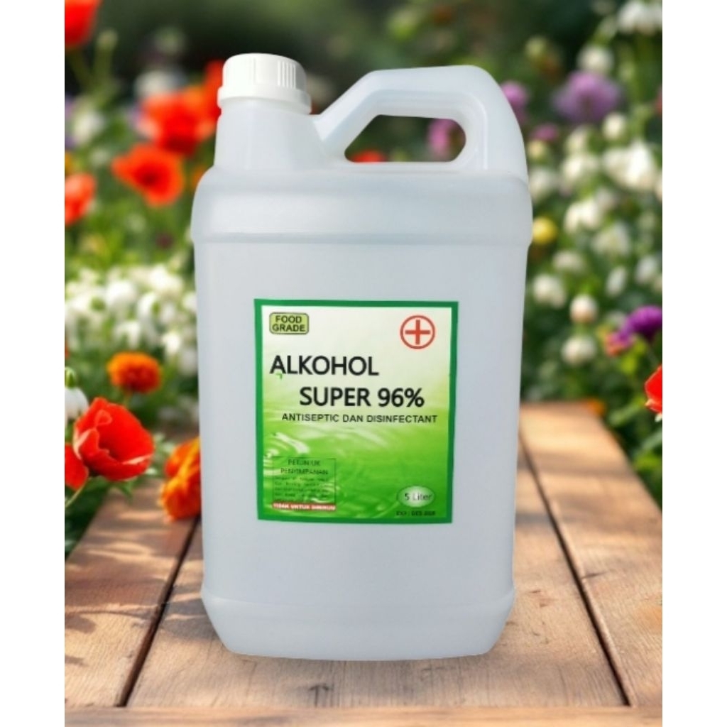 ALKOHOL FOOD GRADE 96% (5LITER) PELARUT PARFUM & ANTISEPTIC