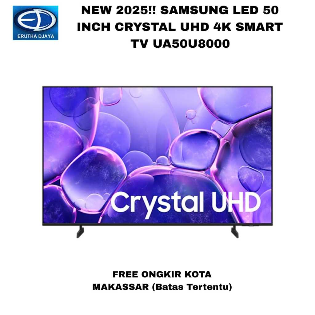 SAMSUNG LED 50 INCH CRYSTAL UHD 4K SMART TV 50U8000