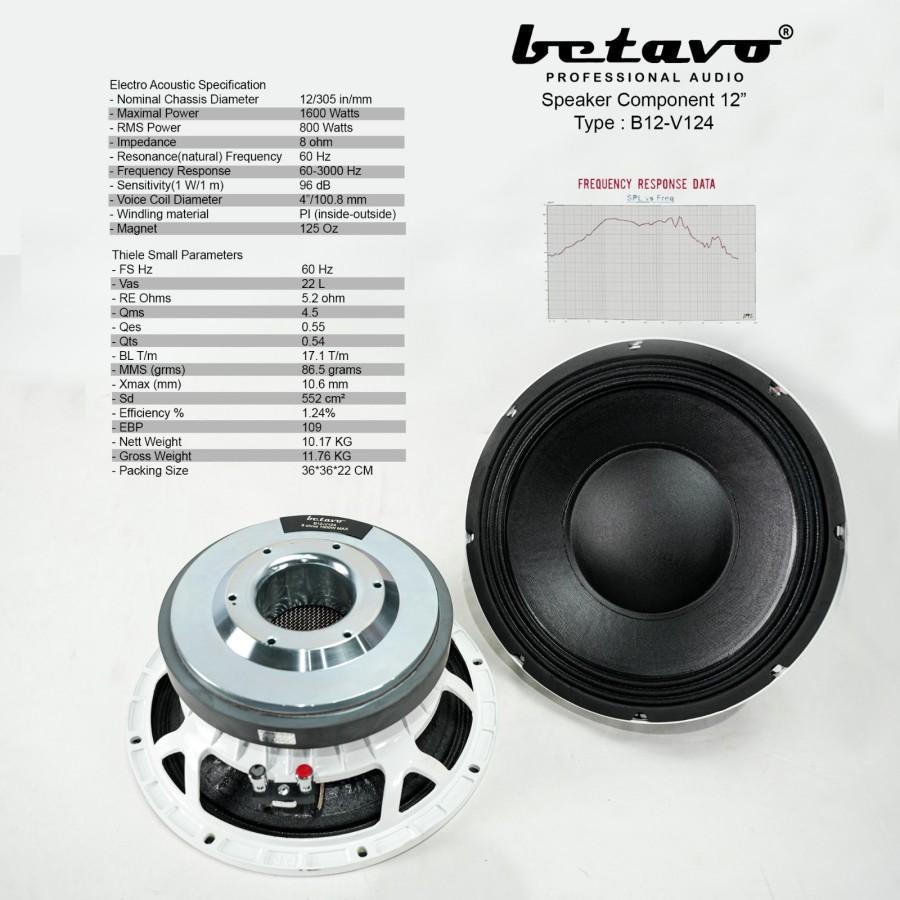 COMPONENT SPEAKER BETAVO B12-V124 12INCH KOMPONEN BETAVO B12-V124 12INCH