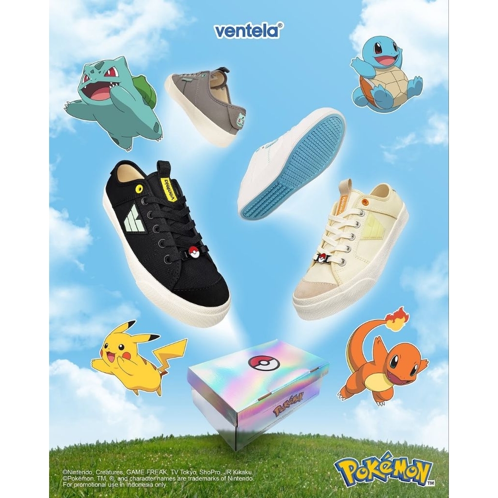 Sepatu Ventela Champion Pokemon Special Edition 100% Original
