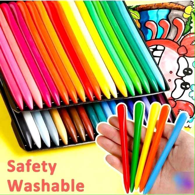 

HIGH QUALITY Crayon Lab Non Toxic Crayon Triangular Crayon Lab Triangle Crayon Plastik Anti Kotor Tangan