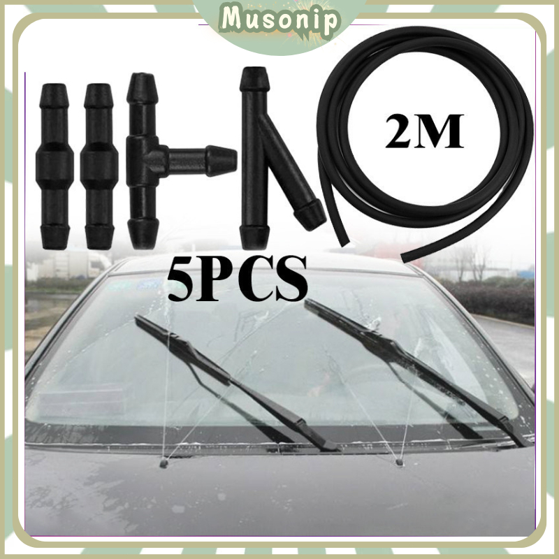 T / Y / I Selang Air Wiper Kaca Depan Mobil 2M Panjang Set Selang Slang Konektor Wiper Air Mobil Uni