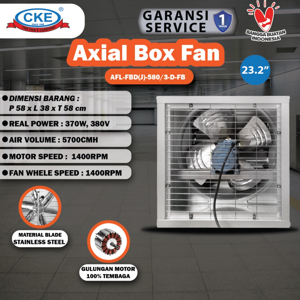 CKE Axial Box Fan 19,2 Inch Kipas Exhaust Blower Kandang Ayam Box Fan