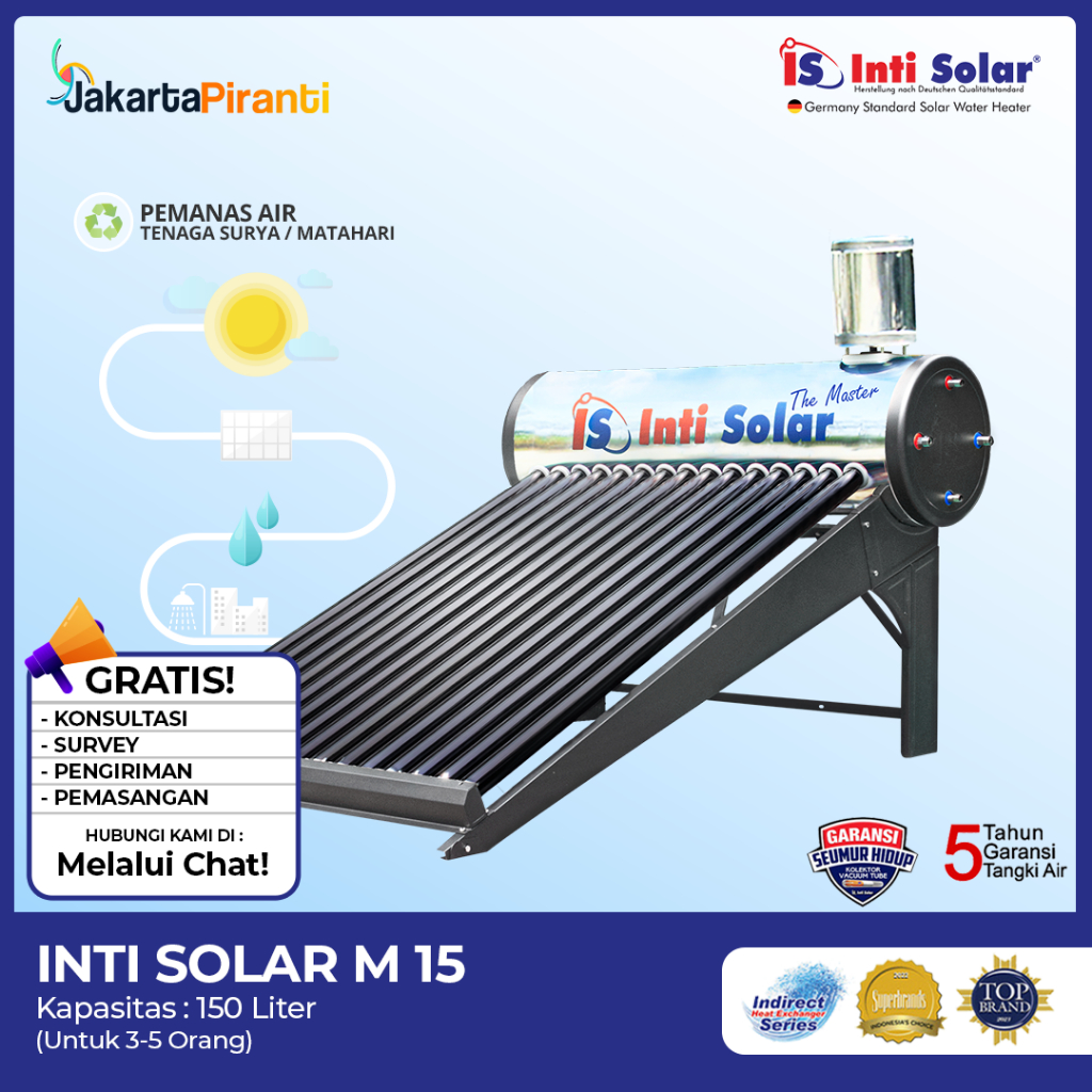 INTI SOLAR THE MASTER 150ltr PEMANAS AIR SURYA IntiSolar Water Heater