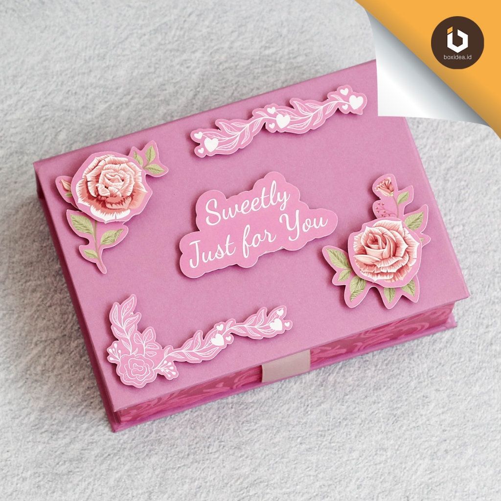 

Hard Box Custom | Box Pop Up Warna Pink Uk.18,5x13,5x5 cm | Box Box Hampers/Lebaran/Packaging