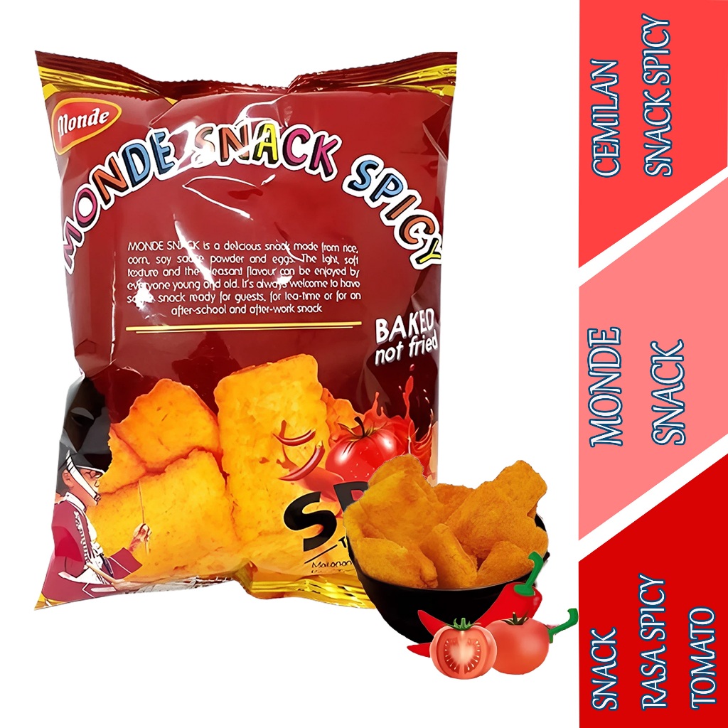 

Snack Rasa Spicy Tomato - Monde Snack Gold Spicy - Cemilan Snack Spicy - 60gr
