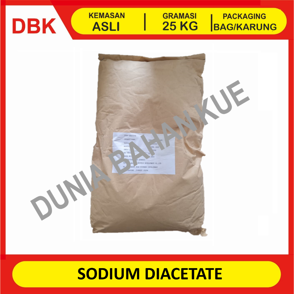 

(KHUSUS INSTANT/GOSEND) SODIUM DIACETATE FOOD GRADE / NATRIUM DIASETAT - 1 BAG 25 KG