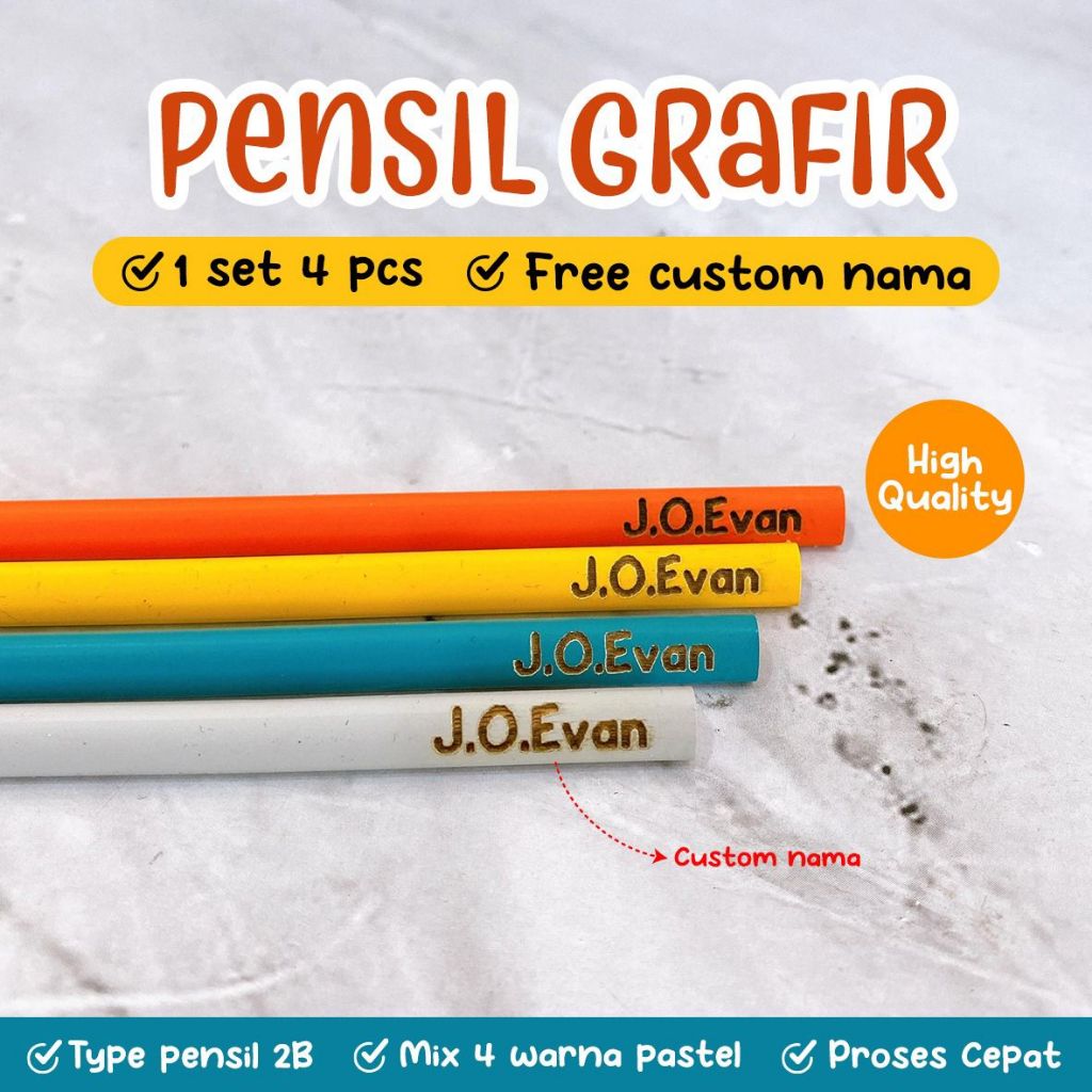 

[GIANTPALACE] Pensil Kayu custom Grafir pensil 2B