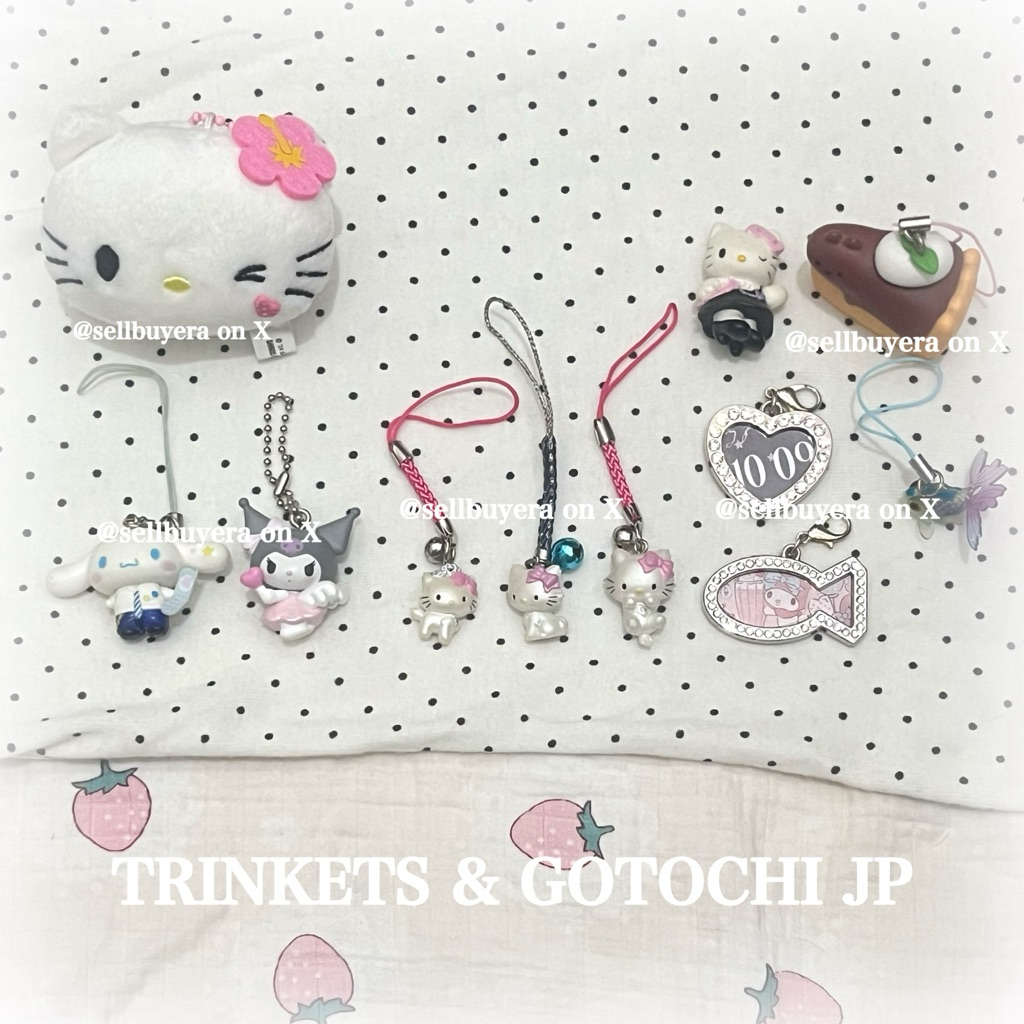 [Ready stock] gotochi trinkets japan jp hello kitty sugarbunnies my melody hk cinnamoroll kuromi cha