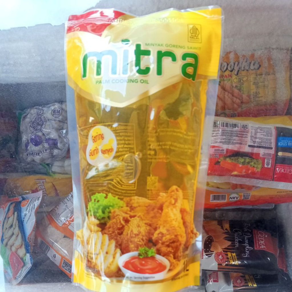 

Mitra Minyak Goreng Kelapa Sawit Kemasan Pouch Isi 1 liter